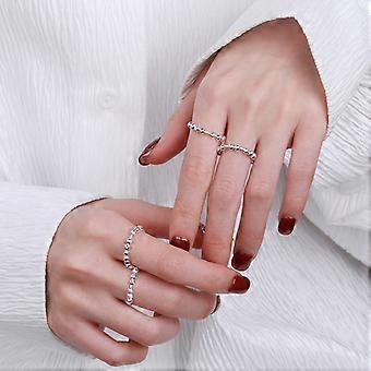 Anello Fidget Anti-Ansia In Argento Sterling 925 Con Perline Girevoli – Design Martellato, Confezione Regalo