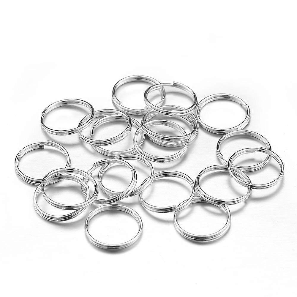 Set de 200 accesorii pentru brelocuri, Argintiu
