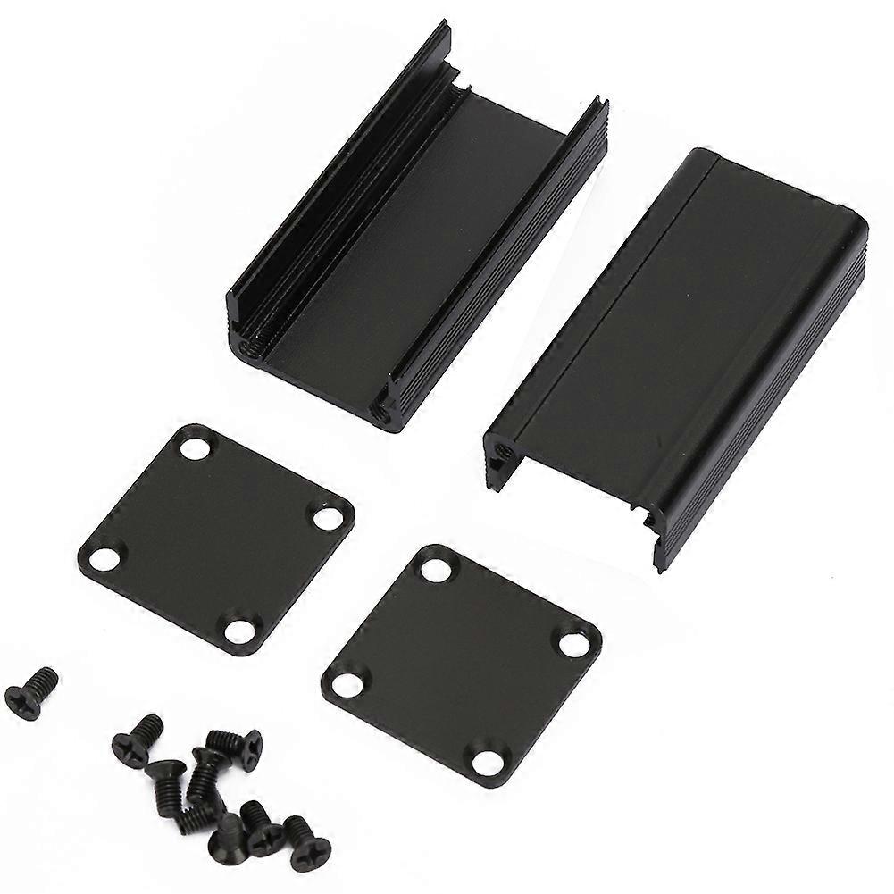 Aluminum Enclosure PCB Instrument Shell Electronic Cooling Box Black 25*25*50mm