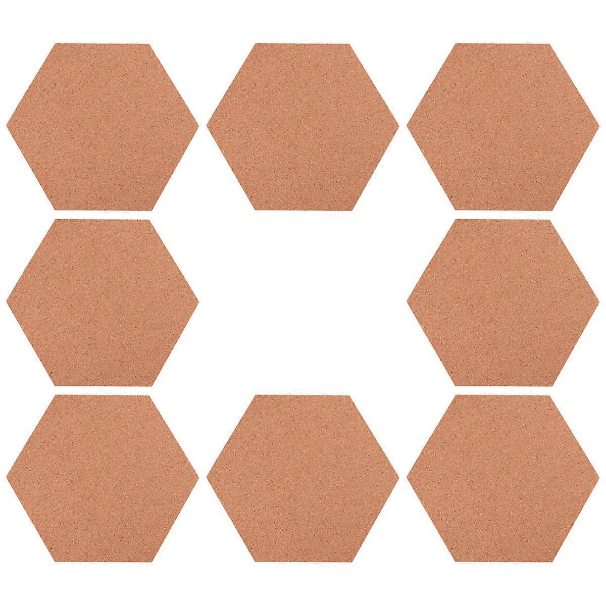 8pcs Hexagon Photo Wall Board Bulletin Board Message Boards Self-adhesive Corkboard Notice Board Photography Background Wall Props for Home Office (Li