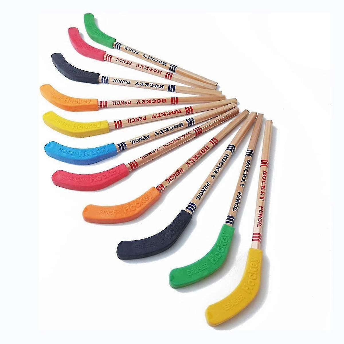 24pcs Hockey Pencils And Erasers hockey Stick Sports Theme Party 24pcs hockey pencils and erasers hockey stick sports theme party