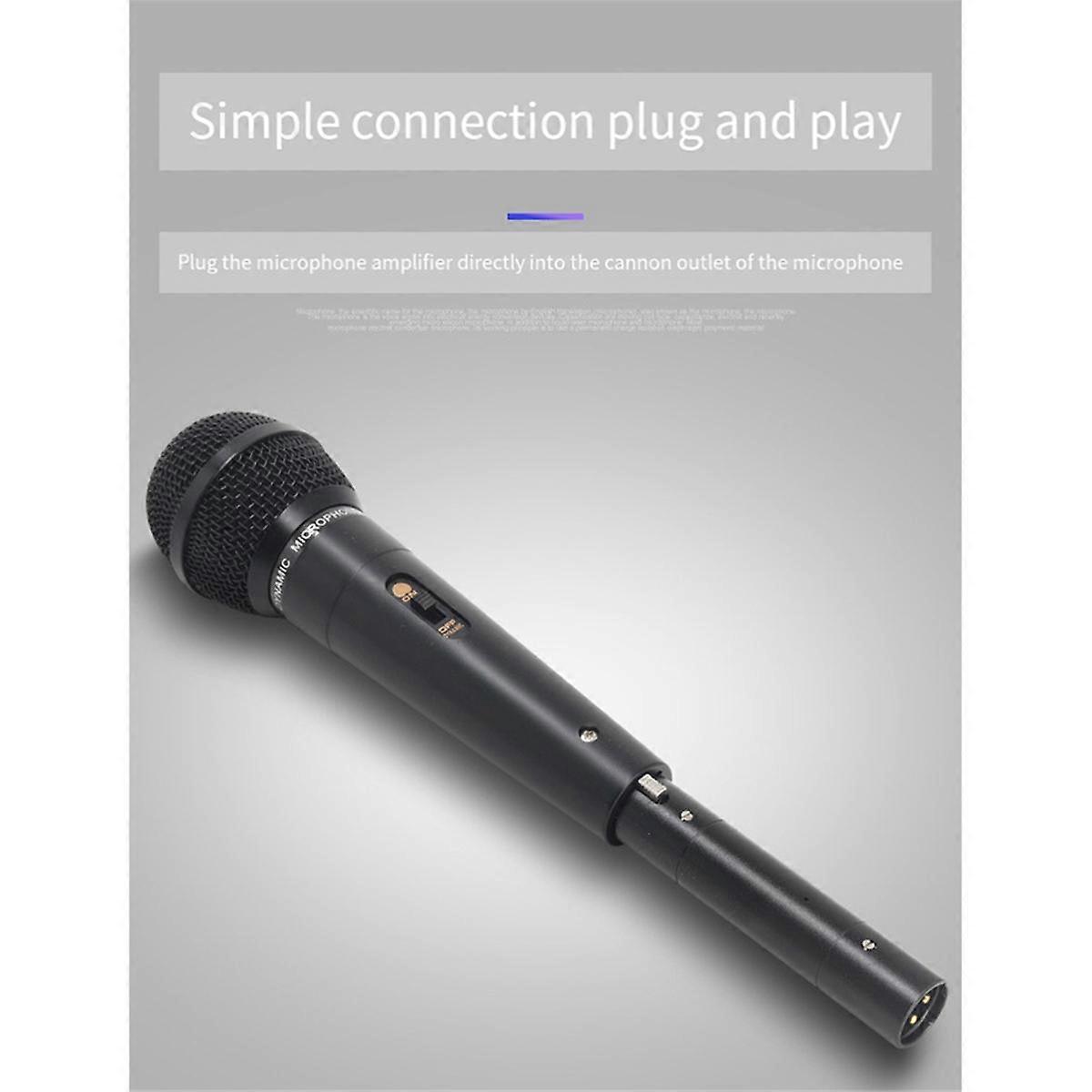 Preamplificatore microfonico dinamico Preamplificatore microfonico portatile Preamplificatore Riduzione del rumore Preamplificatore microfonico a guadagno per Concert Red