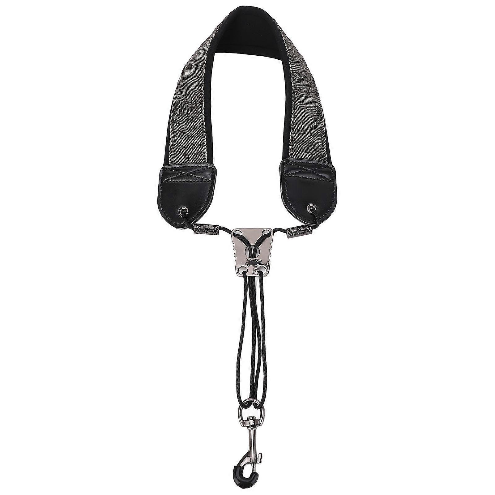 Saxophone Neck Strap Metal Cotton Adjustable Sax Neck Harness for Soprano Alto Tenor Saxophones