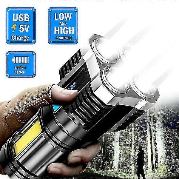 Super Bright 10000000lm Torch Led Flashlight Usb Rechargeable Tactical Light Hot