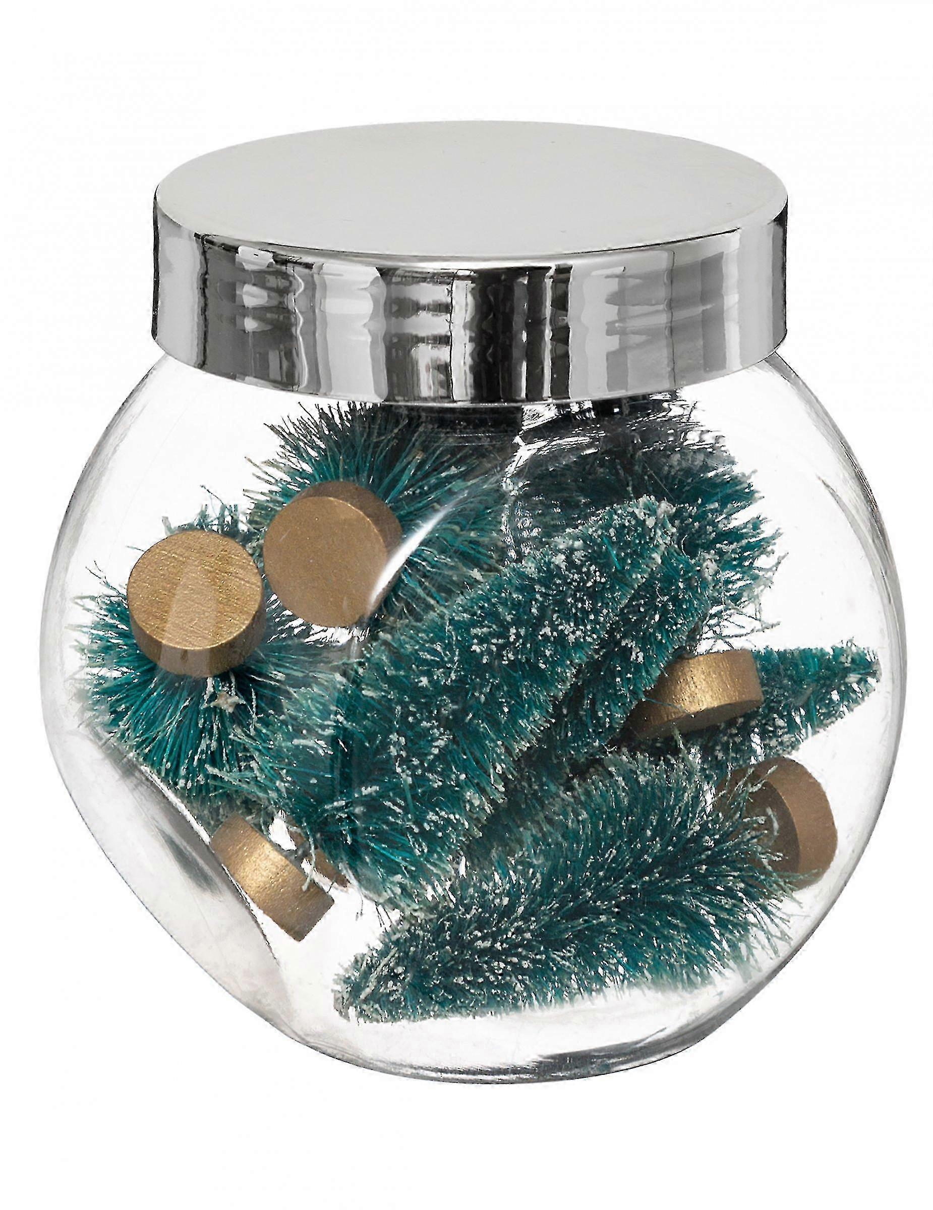 8 Small decorations fir trees 5 cm