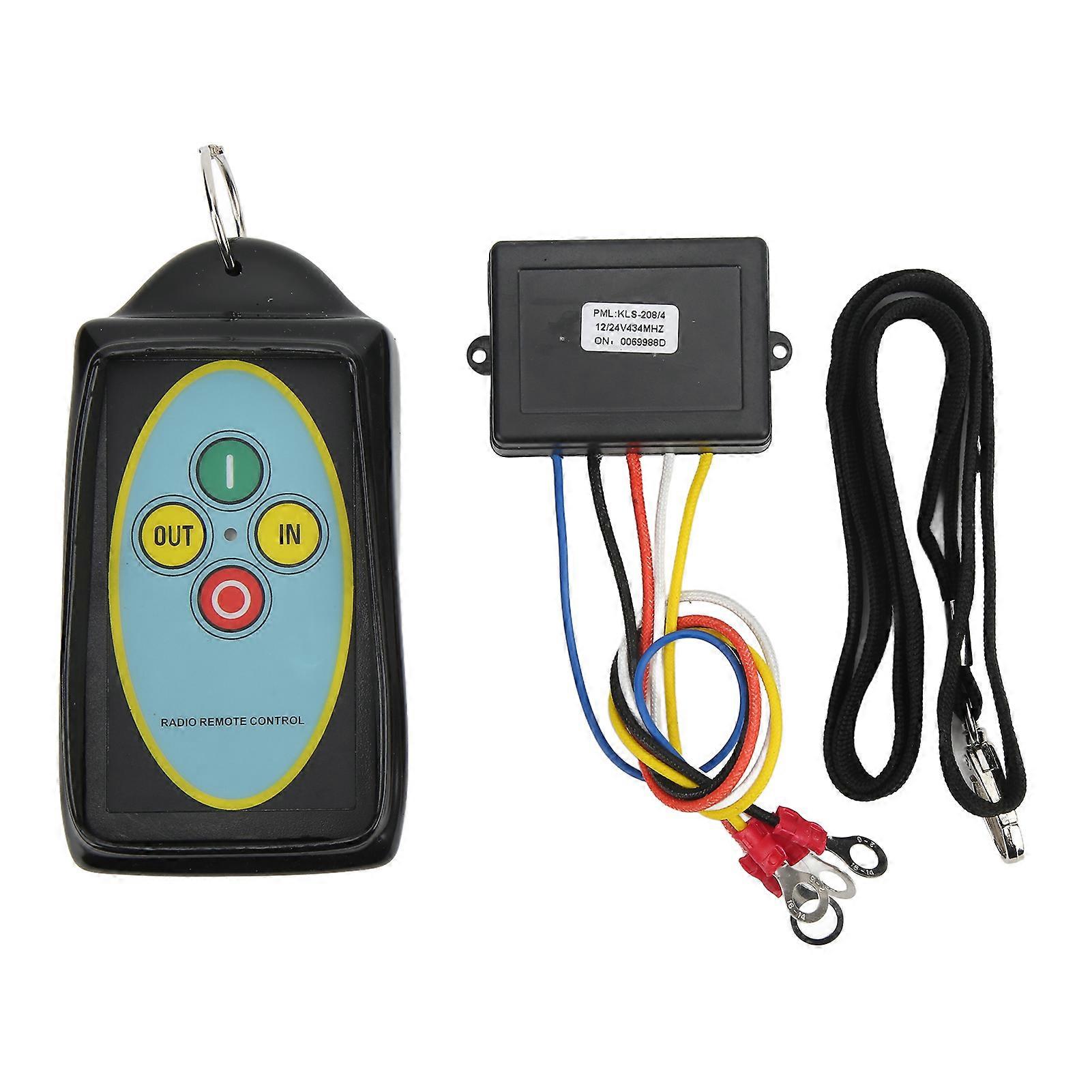 Wireless Winch Remote Control Kit 12V 24V 75ft Long Range 434MHZ for Tuff Stuff Recovery Winches