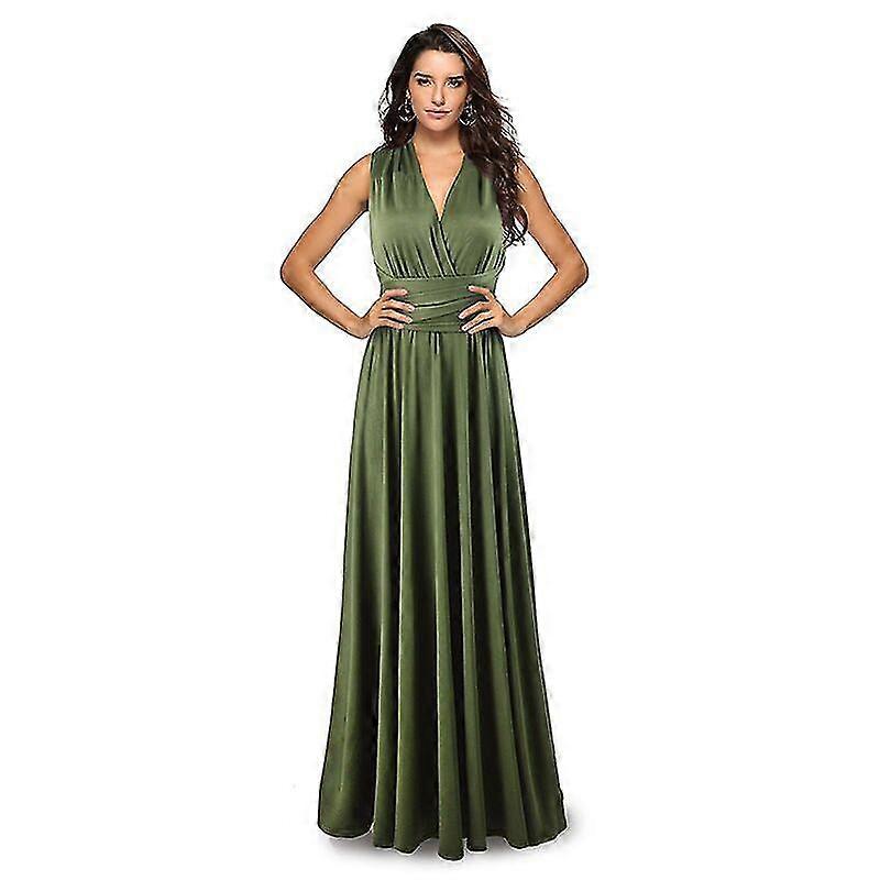 Dame Kveld Multi Way Wrap Brudepike Formell Lang Maxi Kjole -Suzuka