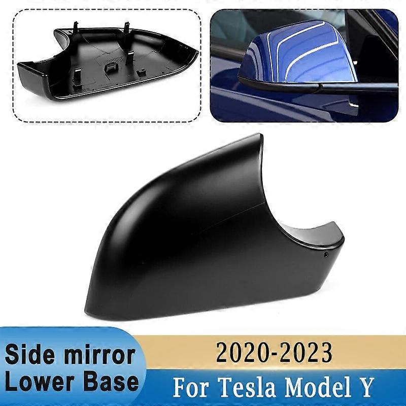 Side Rearview Mirror Lower Base For Tesla Model Y 2020-2023 Matte Black Exterior Door Wing Mirror Holder Rplace 8202102 8202202