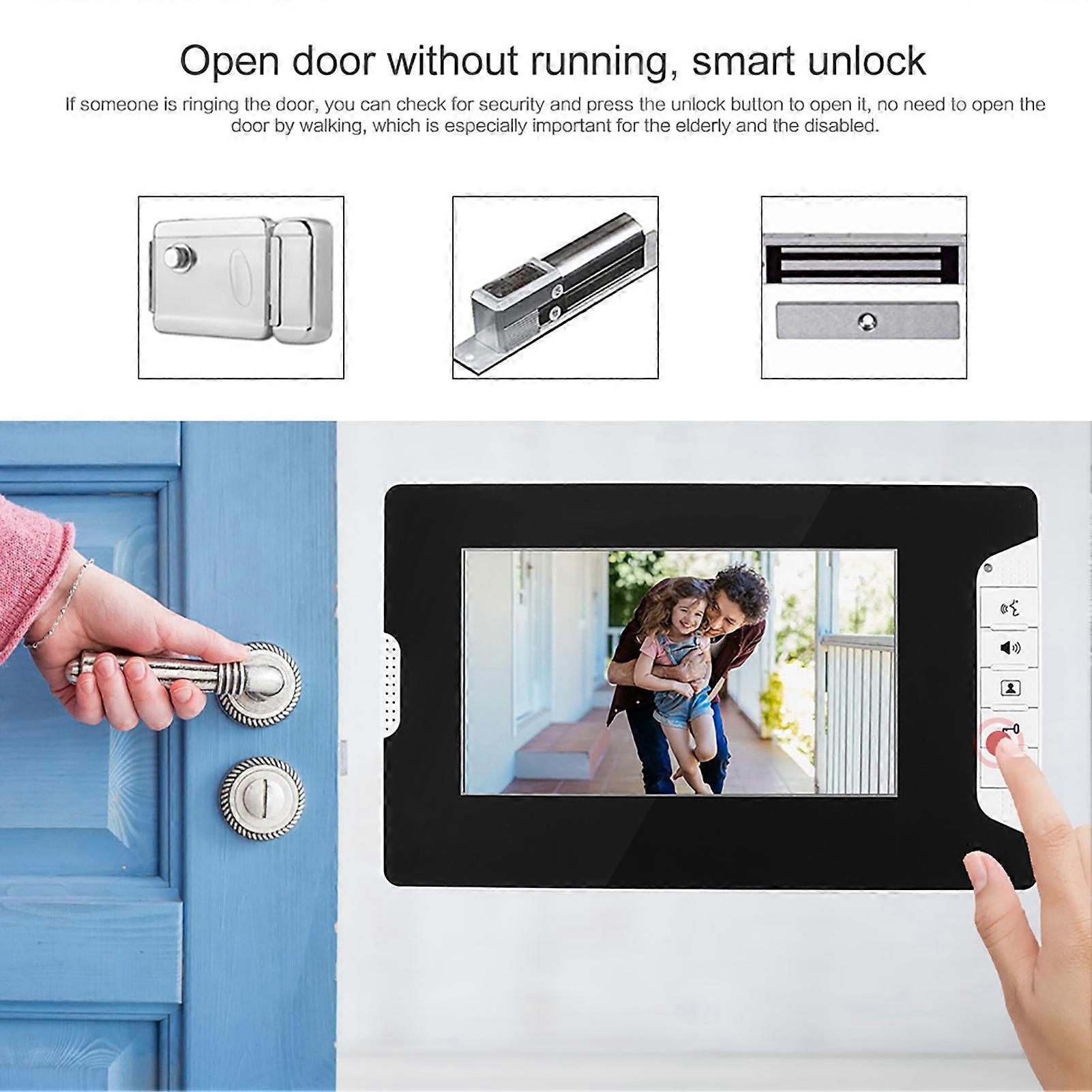 7 inch HD LCD Video Intercom Doorbell System Door Phone Home Monitor Outdoor Camera