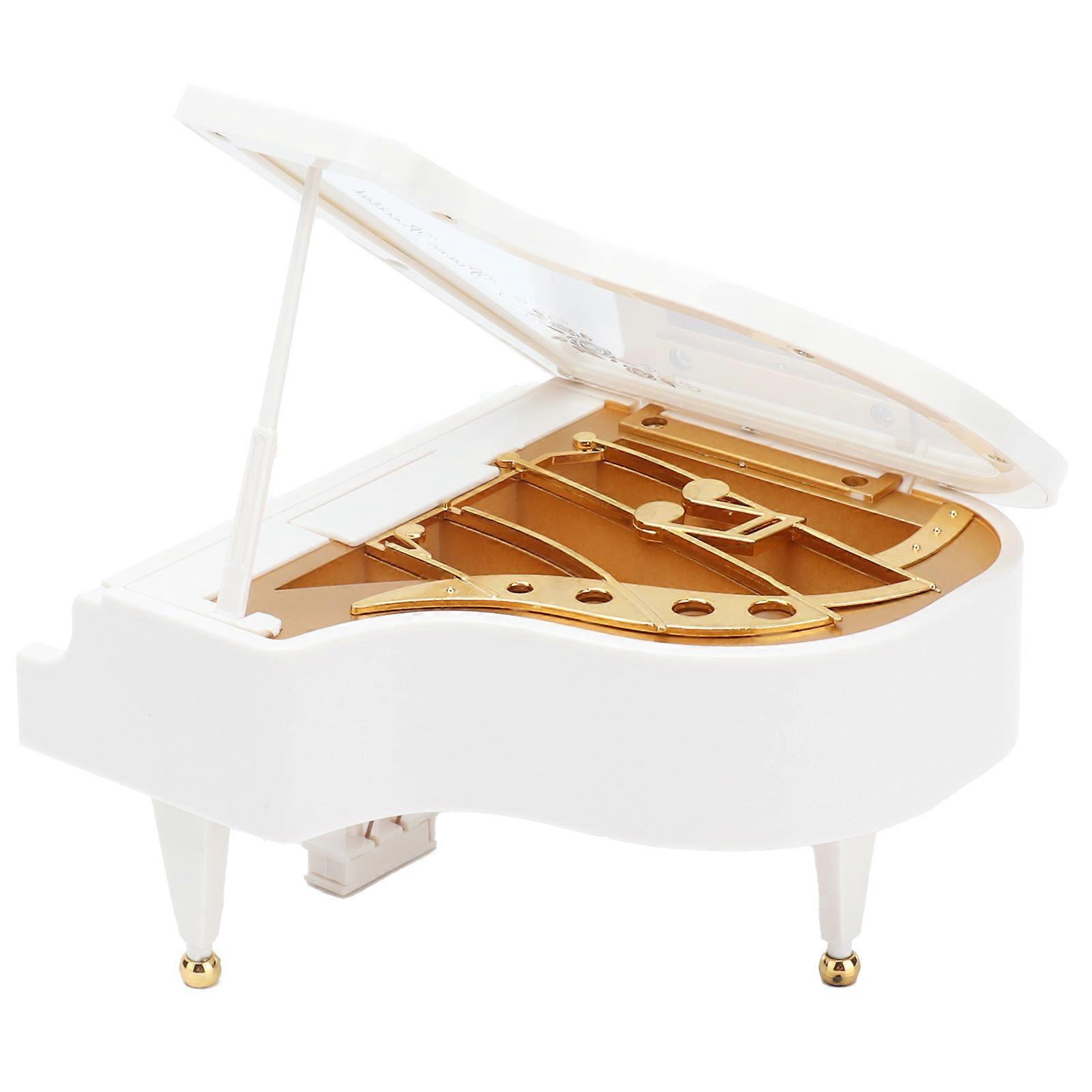 Music Box Mini Retro Classical Piano Rotating Triangular Music Box for Home Table Decoration Ornament Gift