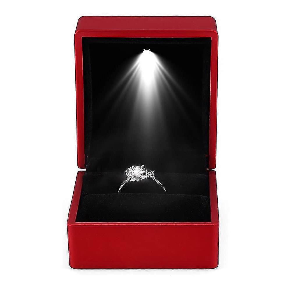 Led Lighted Ring Box Earring Ring Gift Case Wedding Ring Jewelry
