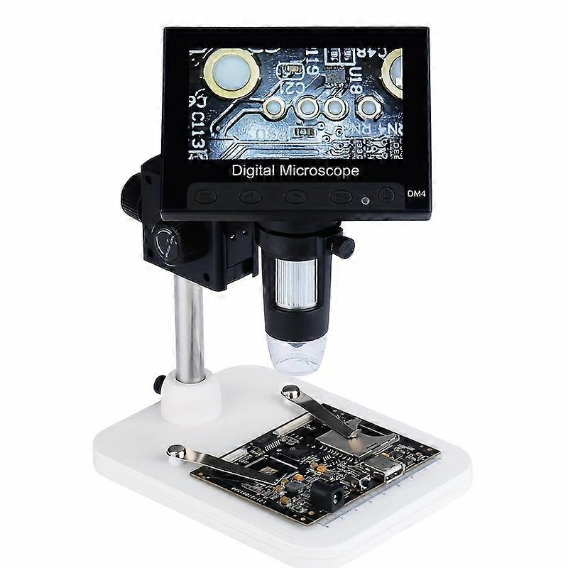 4.3 "Microscópio de moeda, 4.3 polegadas LCD Microscópio Digital 1000x, Lupa de moeda com 8 luzes LED ajustáveis, para PC View, Windows compatível