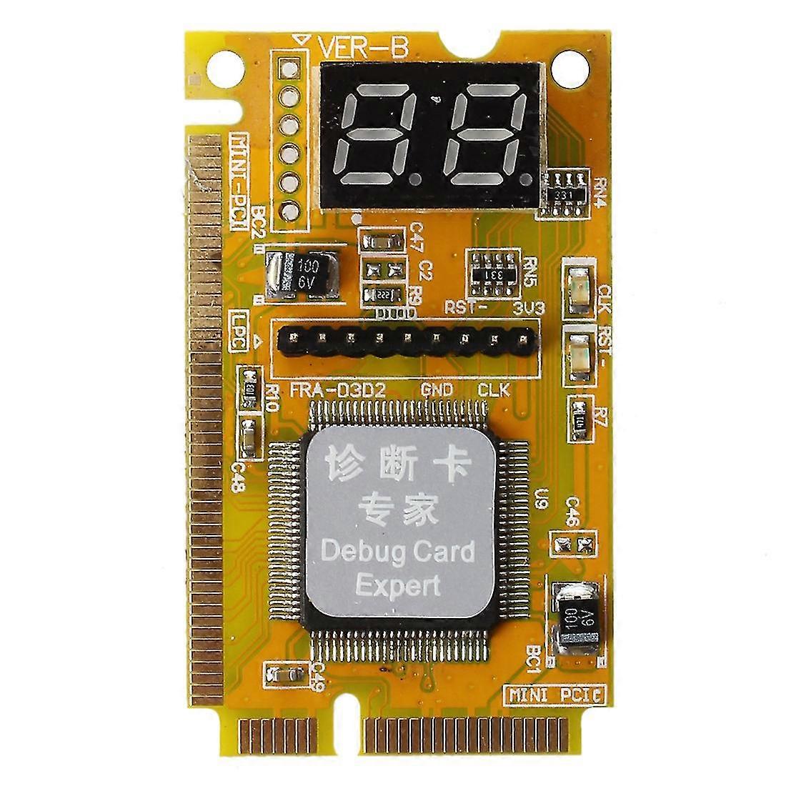 Bärbar datordiagnostikkort 2-siffrig Mini Pci/pci-e Lpc Post Analyzer Tester