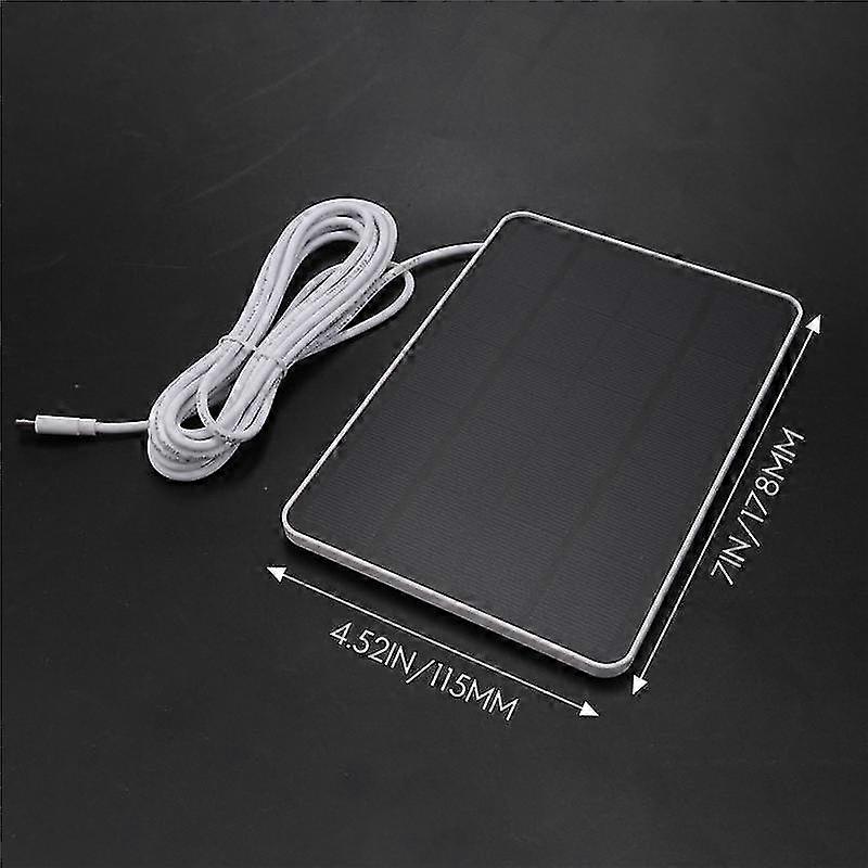 Solar Panel Power Supply For Wireless Outdoor Waterproof Security Camera Non-stop Charging