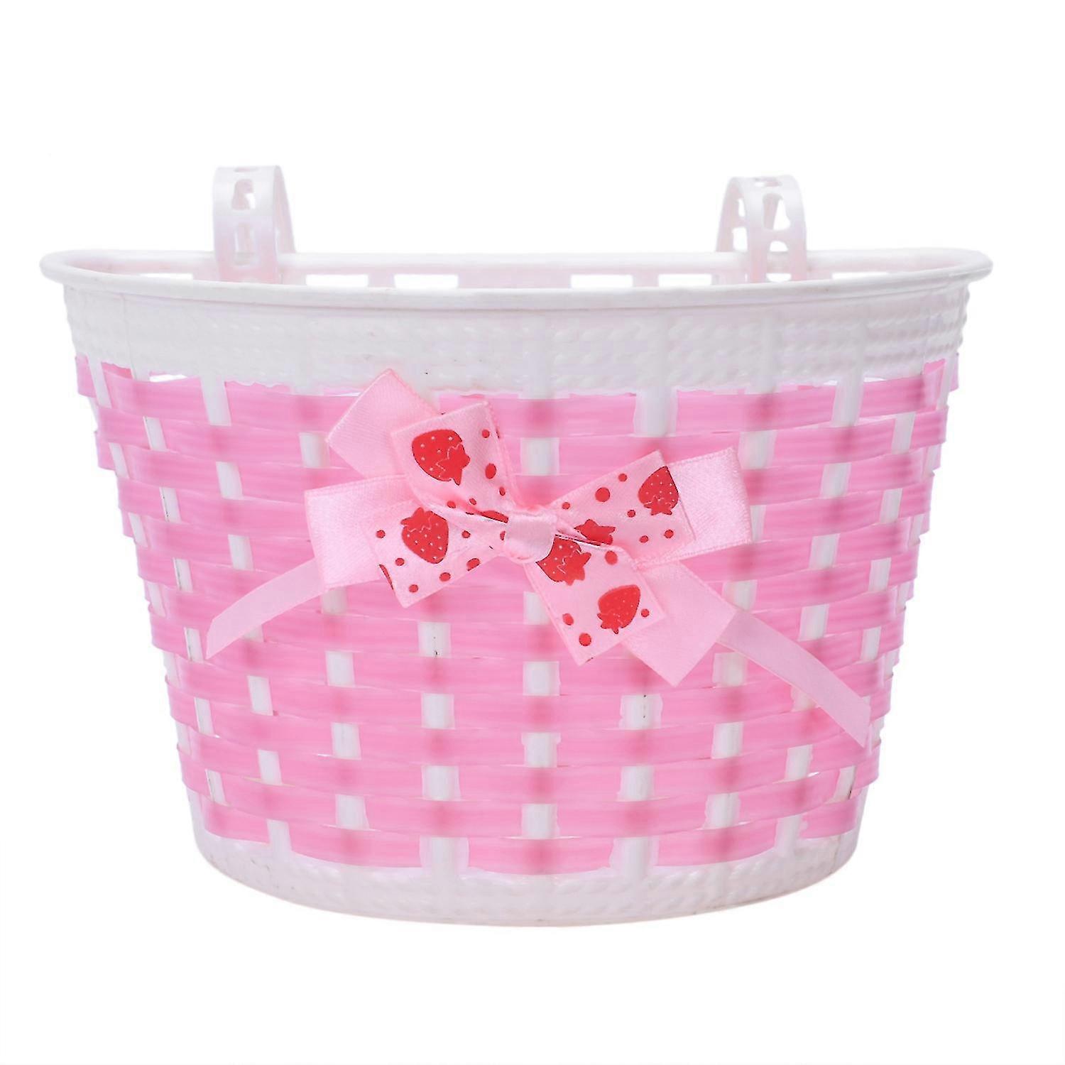 Children Bicycle Basket Mit Bow On Belly Pink