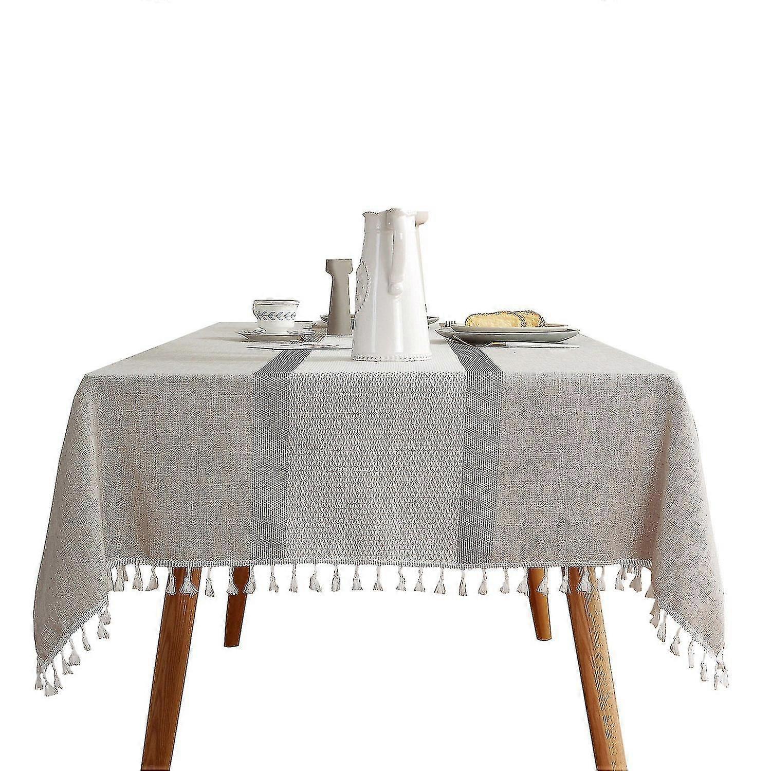 Cloth Art Polyester Tablecloth Tassel Table Cloth Tea Table Cloth-a
