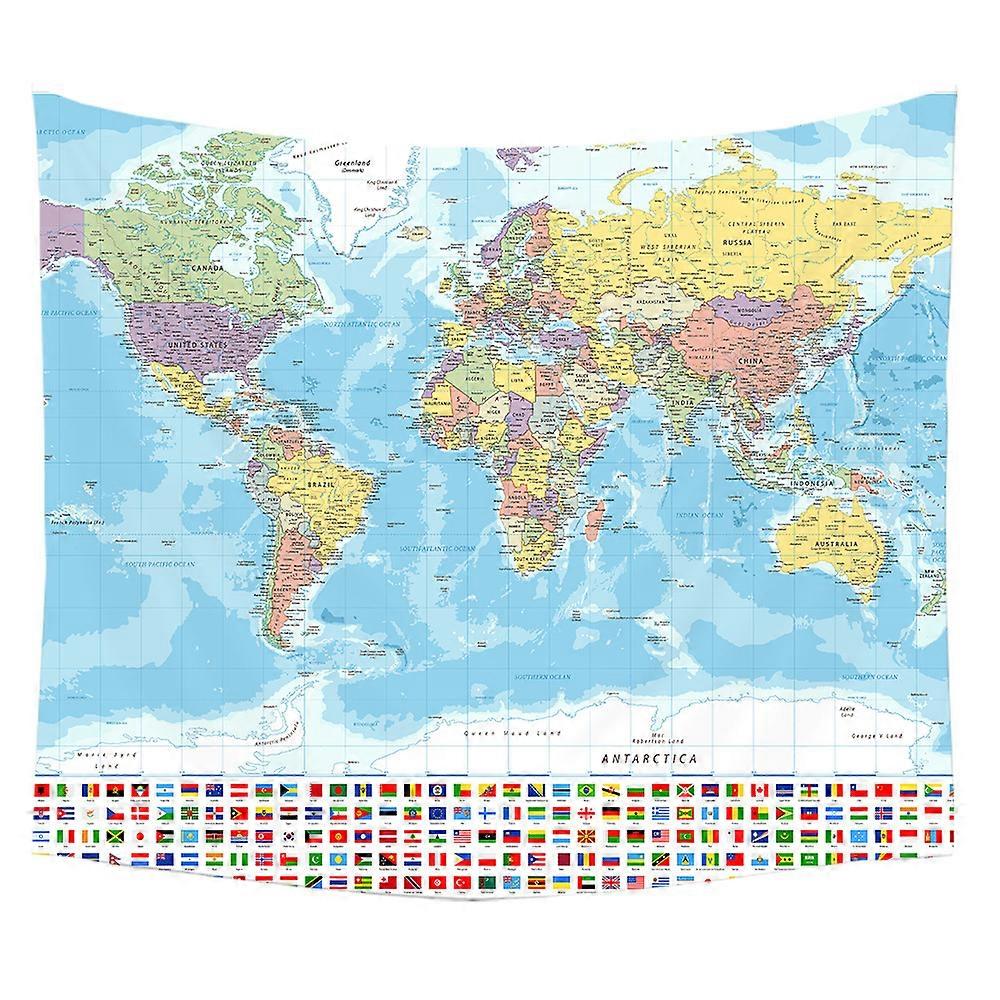 World Map Tapestry Wall Hanging for Kids Student, World Map with