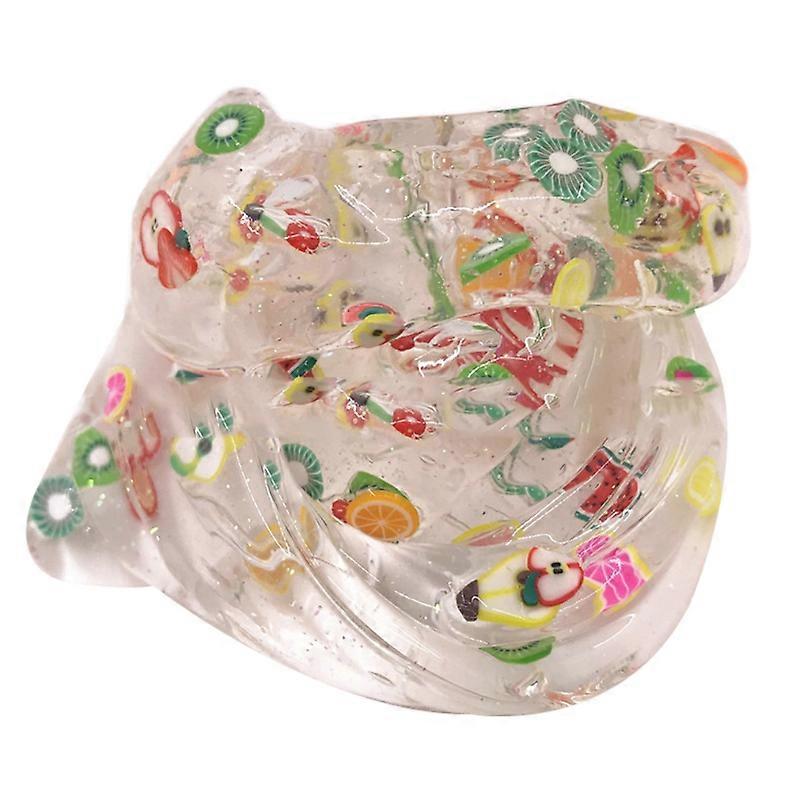 Transparent Sliced Fruit Salad Slime Magic Mud Putty Stress Relief Sludge Toy KAESI KAESI
