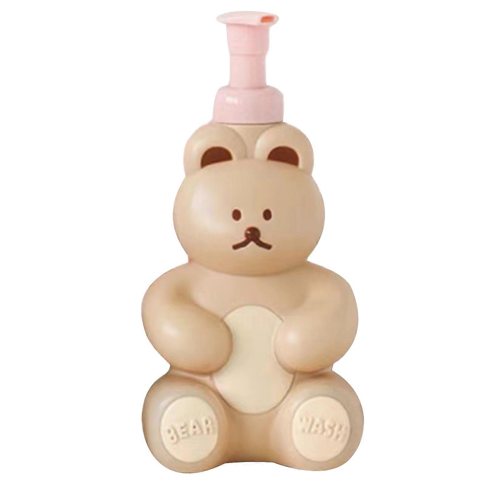 500ml Dispenser Pump Bottle Refillable Bear Shape Push Button Shampoo Lotion Hand Pump Bottle for Household KAESI