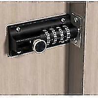 Combination Lock Latch 4 Digit Combination Lock Mechanical Code Door Lock Keyless Slide Lockblack