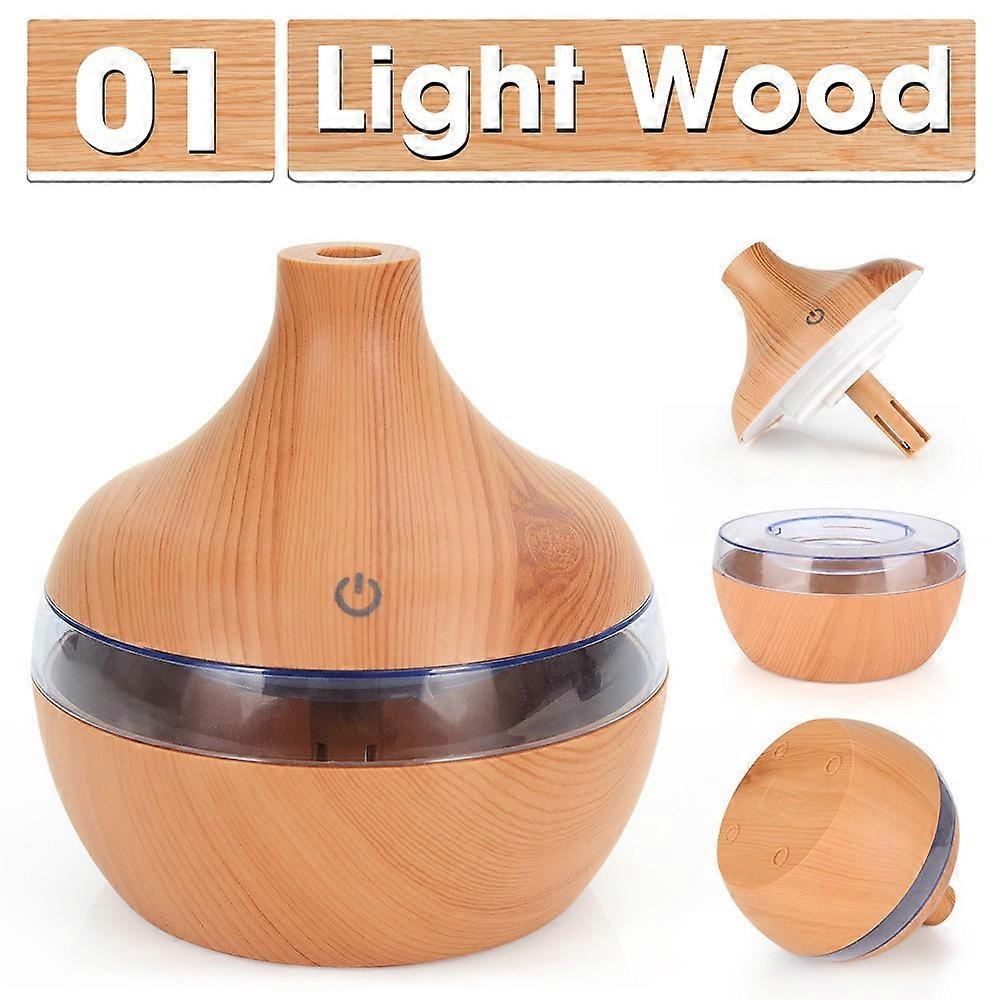 Imitation Wood Humidifier Colorful Night Lamp Desktop Aroma Diffuser USB Home Humidifier Water Refill Instrument
