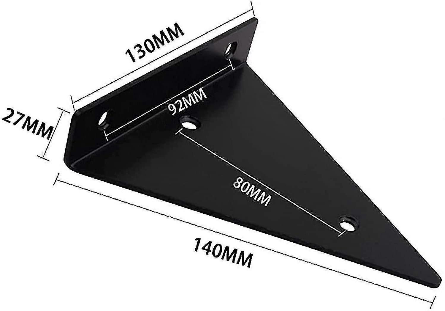 2 Pcs Floating Shelf Brackets, Metal Floating Triangle Shelf Bracket Concealed Wall Shelf Bracket