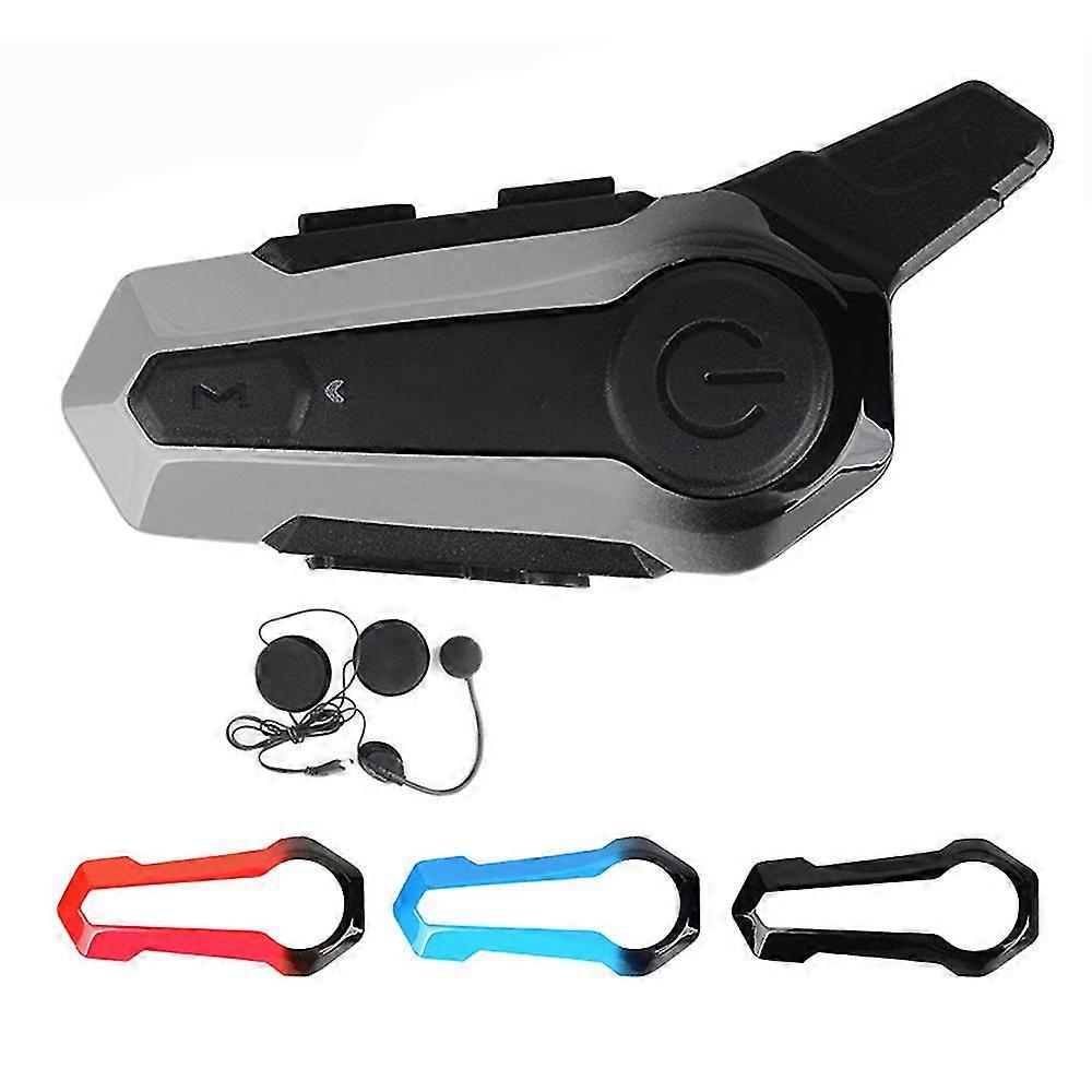Motorcycle Bluetooth Helmet Intercom Universal Interphone Headset with Noise Reduction for Half Hel