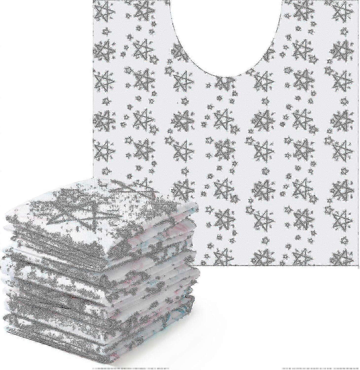 50個使い捨てトイレ便器マット脱臭トイレマット防水バスルームU字型マット子供用トイレトレーニング失禁(星)