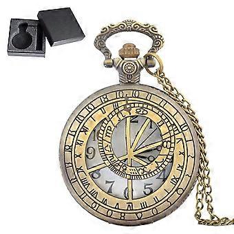 Vintage zakhorloge kwarts zakhorloge met kettingConstellatie, Romeinse cijfer zakhorloge antieke zakhorloge voor mannen vrouwen papa verjaardagsfeestje