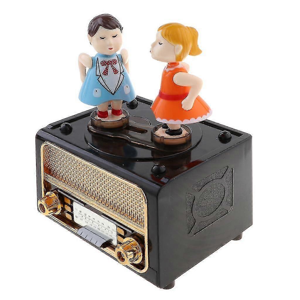 Radio Music Box Model Mechanism Toy Lover Roating With Musical