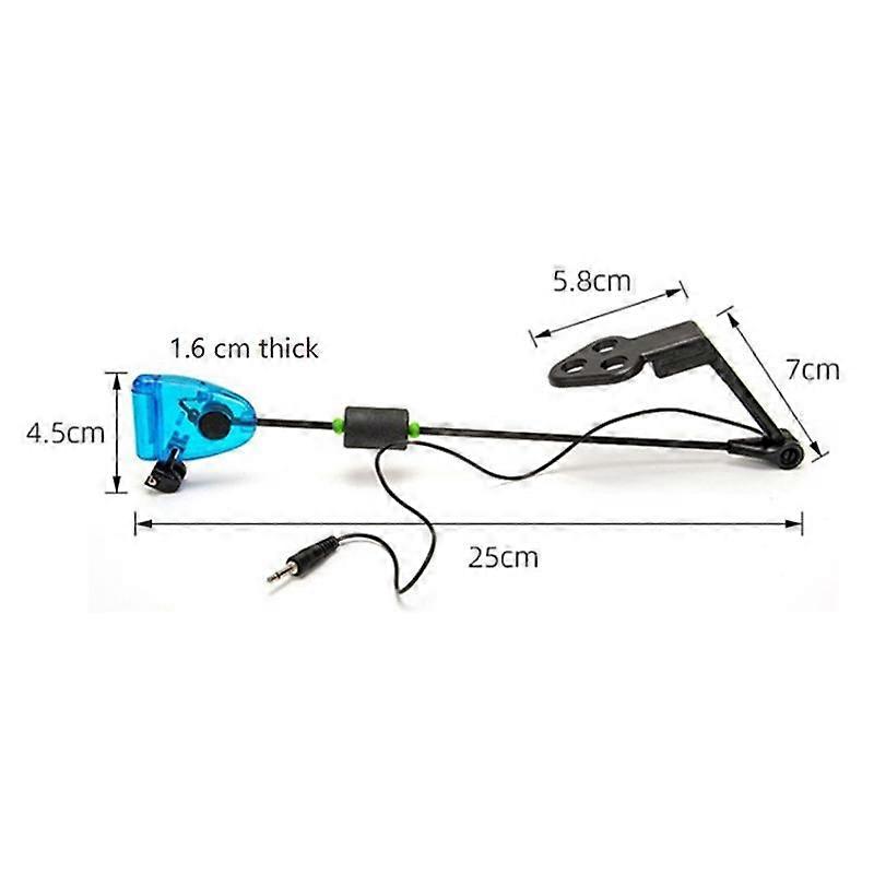 4Pcs Fishing Swingers Set Fishing Bite Alarm Indicators in Zipped Case LED Illuminated Swinger Carp