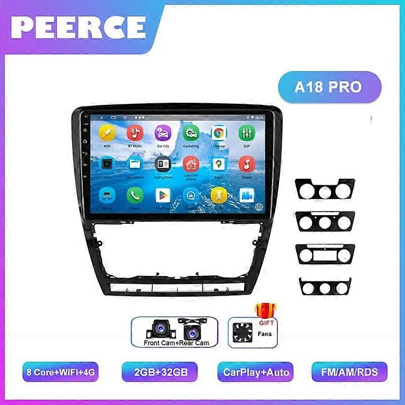 Android 11 Car Radio for Skoda Octavia 2 A5 2004-2013 Multimedia Video Player Navigation 2Din Stereo DVD Carplay Audio Head Unit