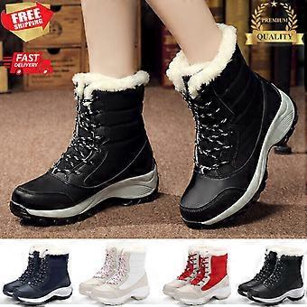2024 Waterproof Winter Women Shoes Snow Boots Fur-Lined Warm SlipOn Casual Ankle