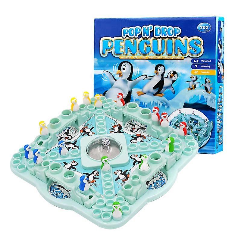 Children's Party Games Toy Penguin Jump Board Game 4 Players Interest Challenges Checker Family Parent-child Interaction for kid