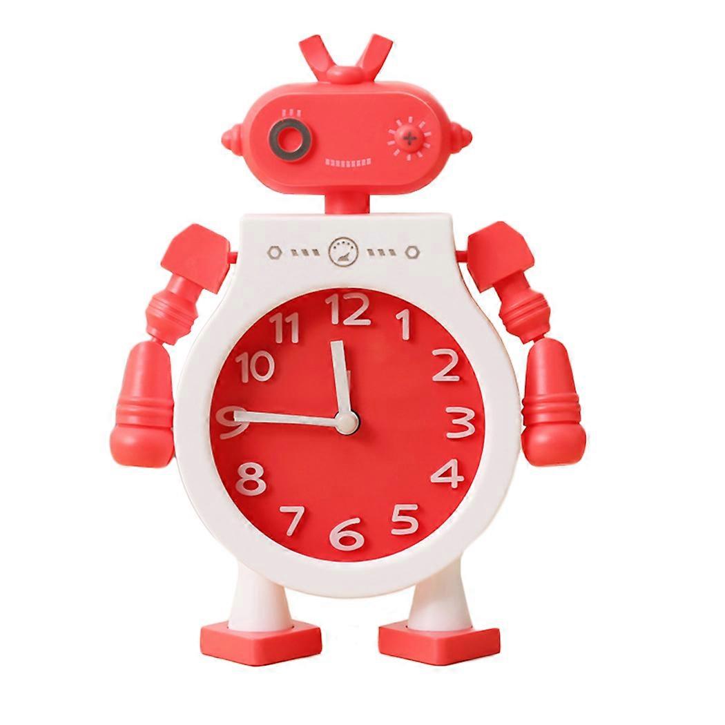 Creative robot small alarm clock Novelty desk Red desk clock