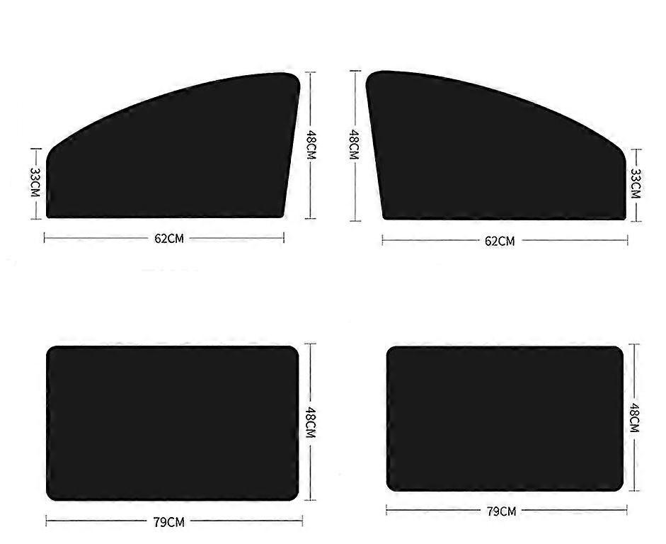 4pcs Car Side Ow Sun Visor Sunscreen Car Sun