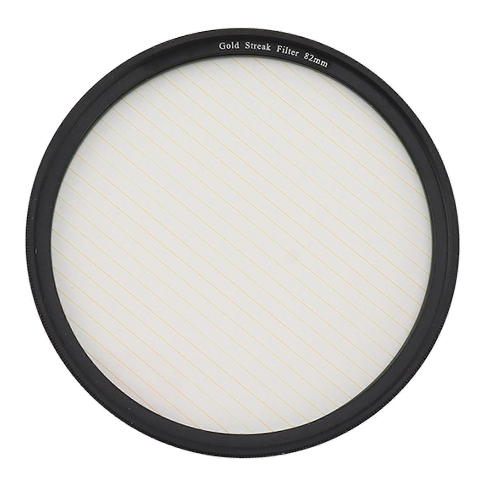 Gold Streak Filter 82mm Optical Glass Camera Lens Filter for Night Photography with Case