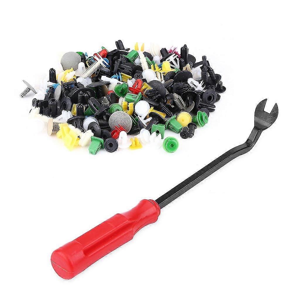 Assorted Plastic Car Door Trim Clip Fastener Retainer Rivet Push Pin Kit - 500pcs with Screwdriver
