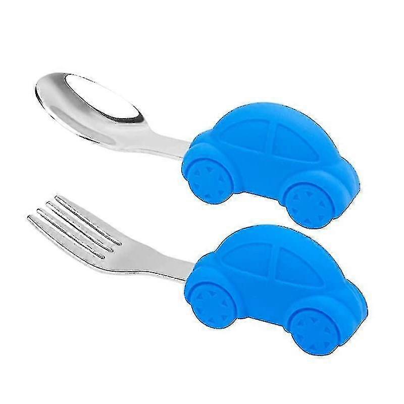 Baby Fork And Spoon Set (blue) (2pcs)
