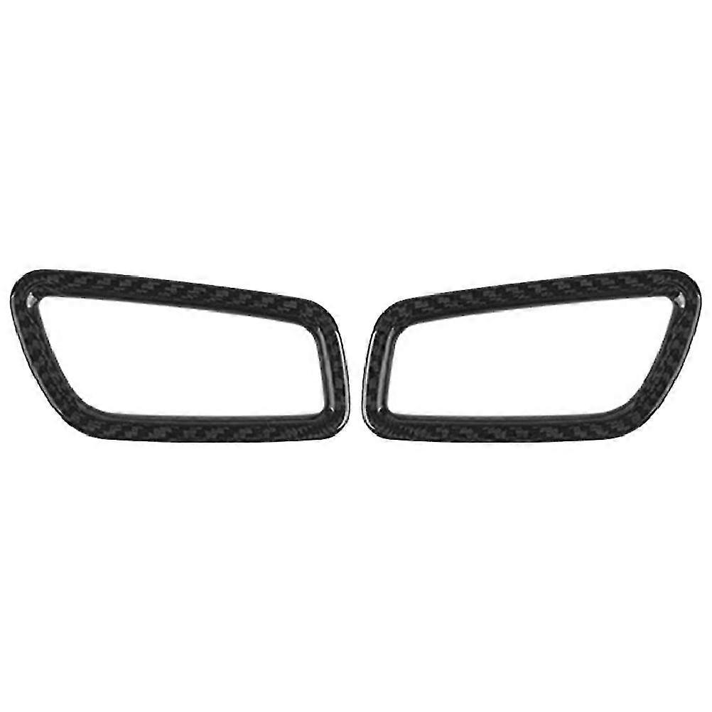 Car Carbon Fiber Instrument Air Outlet Vent Trim Frame For 2015-2020