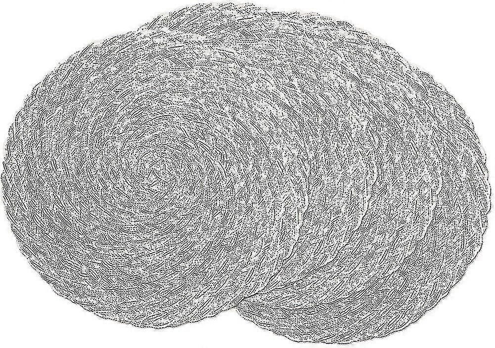 Sets de table ronds tressés ensemble de 6 sets de table ronds lavables pour table de cuisine