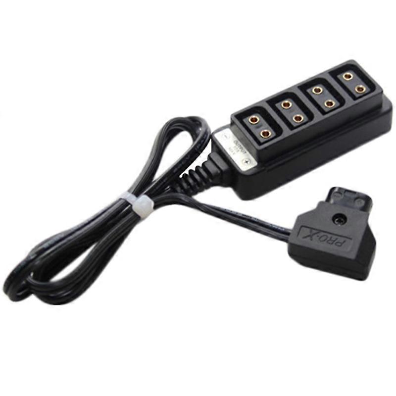 D-Tap Male to 4-Port P-Tap Female Camera Supply Distributor DTAP Fourway Splitter