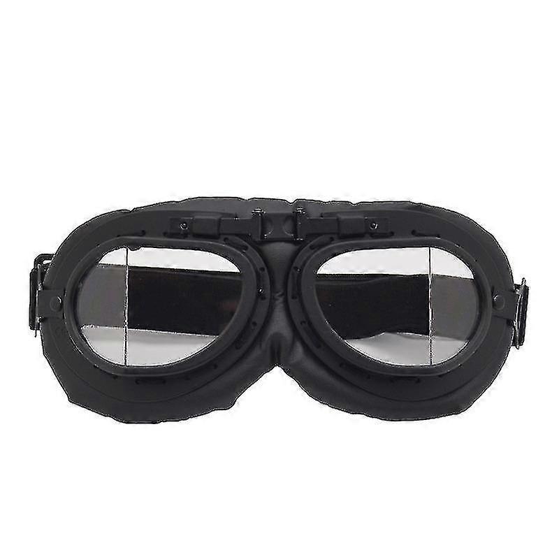 Motorcykelglasögon Retro vindskydd Ögonskyddsglasögon Pu läder ridglasögon för män