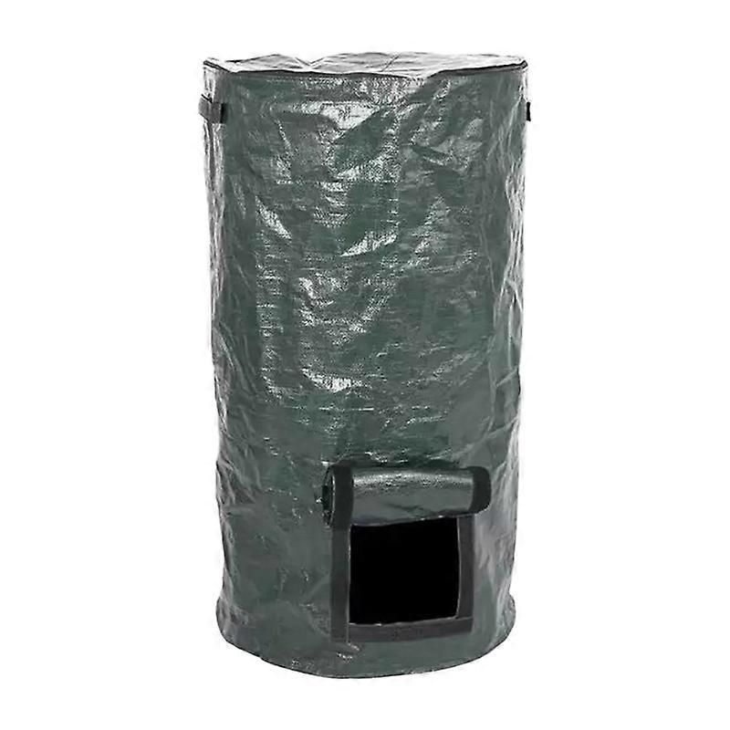 35*60cm Garden Plant Growing Kits Composter Eco-Friendly Bio Fermentation Bag with Zipper and Double Handles Collapsible Compost Bin Waste Bucket