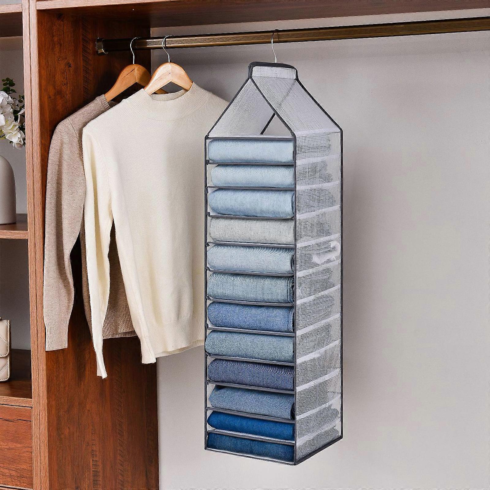 Hanging Folding Space Saving Durable 6/9/12 Grids Closet Organizer Wardrobe Storage