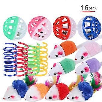 Bjxy Pet Cat Toy Suit Cat Channel Funny Cat Stick Plush Mouse 15 Kinds Of Suit Options