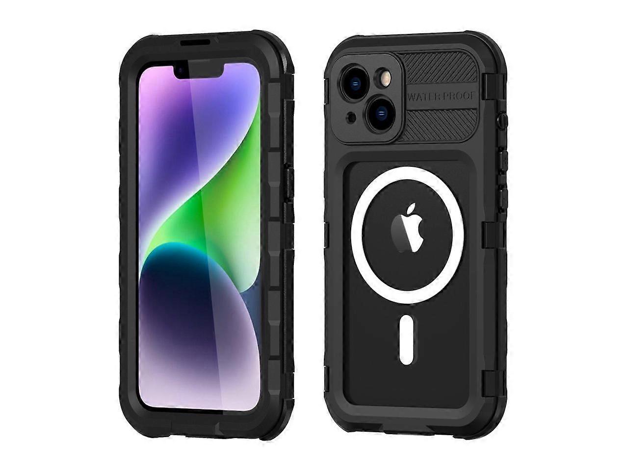 iPhone 14 Plus 6.7 inch Waterproof Case, MagSafe Compatible, Built-in Screen Protector IP68 Underwater Dustproof 360 Full Body Shockproof Protective C