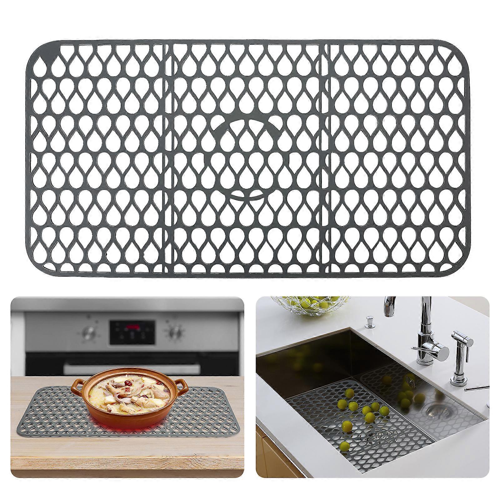 Silicone Sink Mat Drying Dishes Drain Durable Creative Kitchen Tool