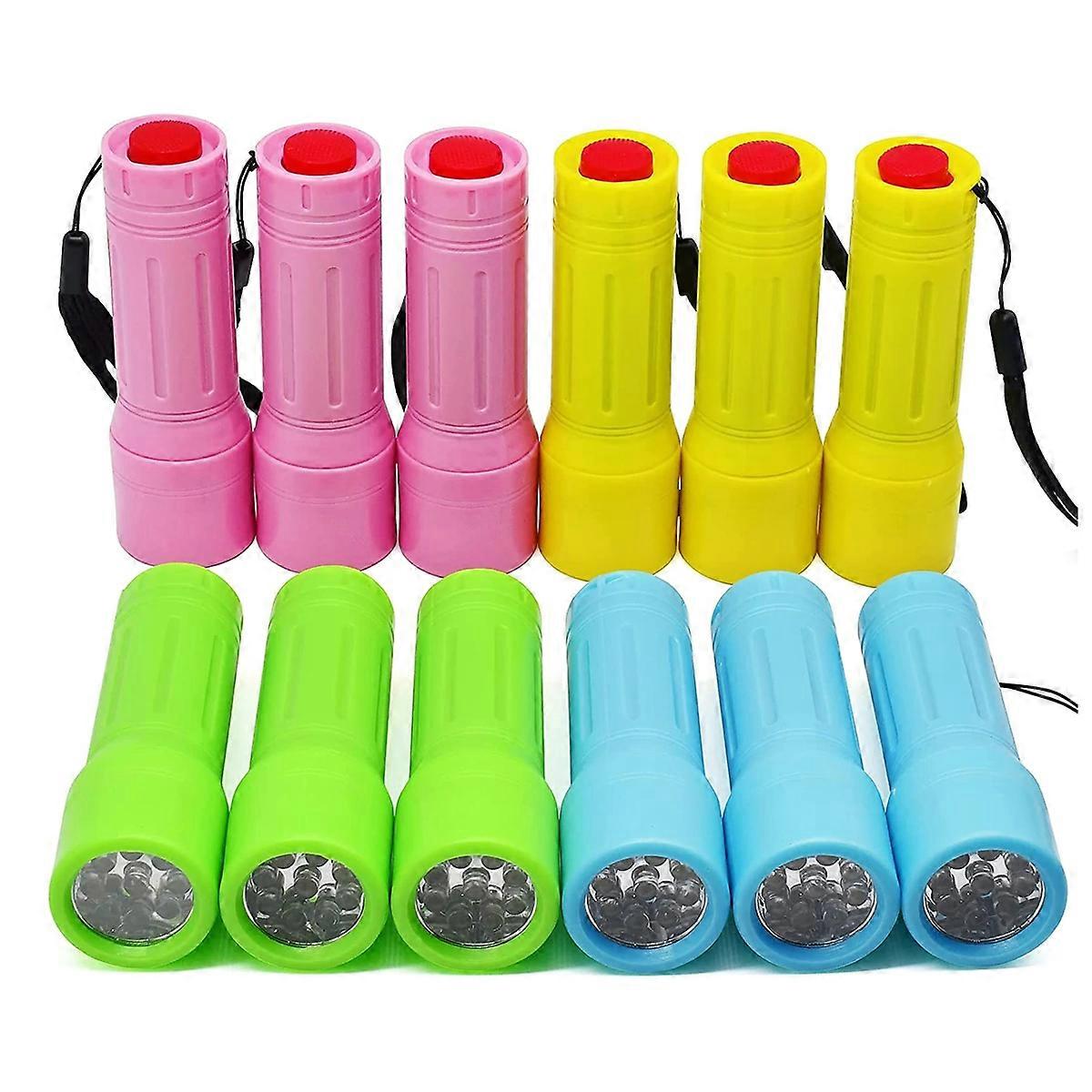 12 Mini LED Flashlights for Outdoor Camping and Emergency Use