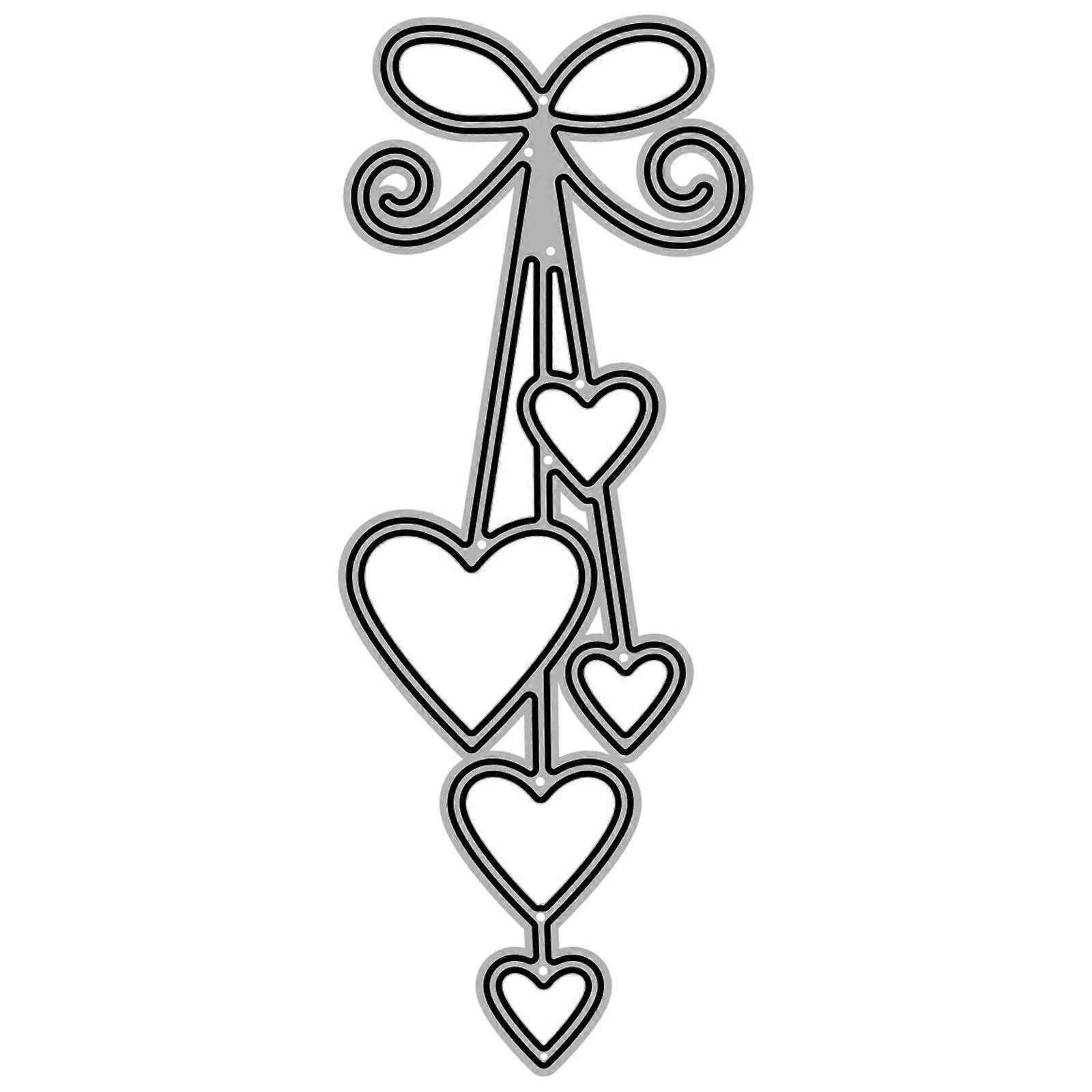 Heart Macrame Cutting Dies DIY Stamps Crafts Template Mold Stencils